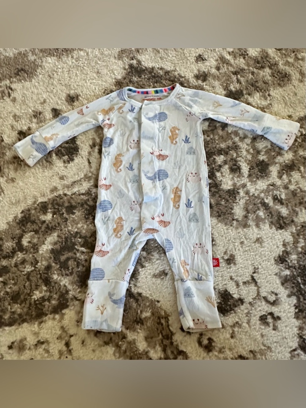 Magnetic Me Light Blue Sea Life Footed One-Piece